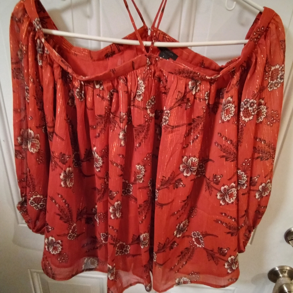 - Ann Taylor Dressy Silky Fabric Boho  Top NWOT